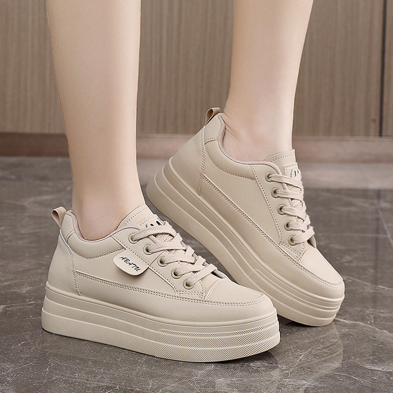 Damen modische Plateau Sneakers mit atmungsaktivem Obermaterial und sportlicher Sohle R&B