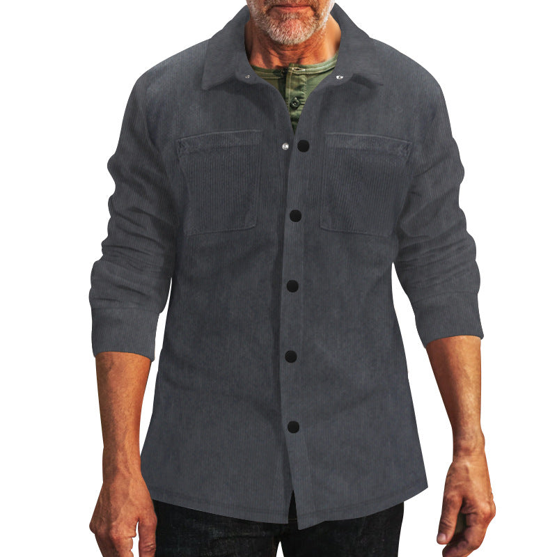 Herren Cord-Jacke mit praktischen Brusttaschen und modernem Schnitt R&B