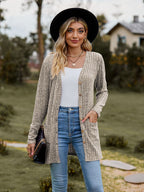 Damen Strickjacke mit strukturiertem Muster und praktischen Taschen R&B 1753970709