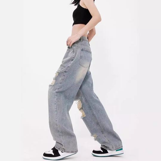 Damen Weite Destroyed Jeans im lässigen Schnitt R&B