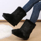 Damen Winterstiefel mit kuscheligem Kunstfell-Futter und rutschfester Sohle R&B