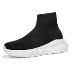 Damen nan nahtloser Strick-Freizeitsneaker mit sockenkragen und stoßdämpfender Profilsohle R&B