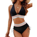 Damen Bikinis mit hoch tailliertem Schnitt und modischen Details R&B