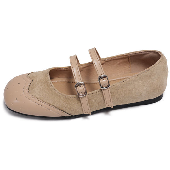 Damen Ballerinas mit doppeltem Riemen und elegantem Design R&B