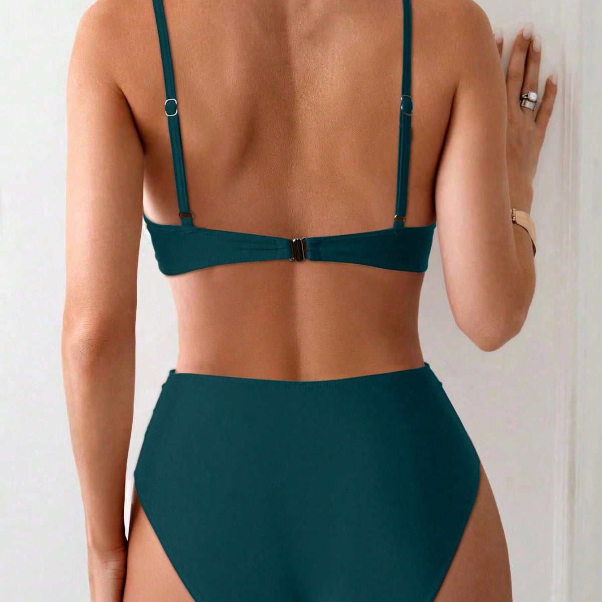 Damen Bikini-Set mit gepolstertem Oberteil und dekorativem Stern-Detail R&B