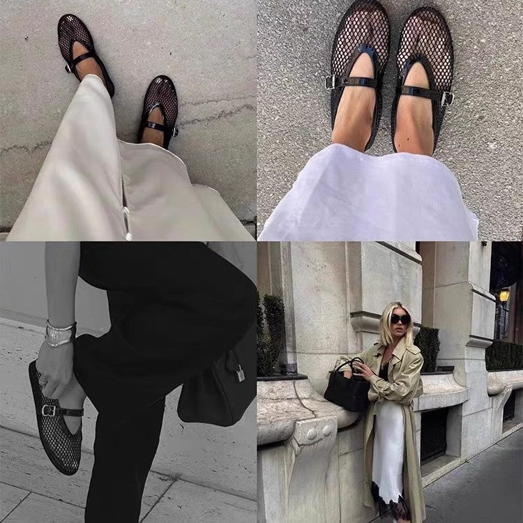 Damen Ballerinas mit funkelnden Strassverzierungen R&B