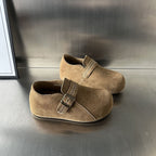 Damen Komfortable Wildleder-Clogs mit verstellbarem Riemen R&B