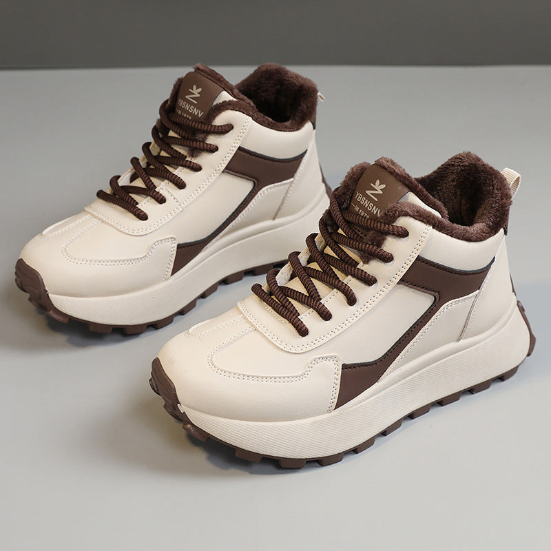 Damen High-Top Sneakers mit kuscheligem Innenfutter und robustem Profil R&B