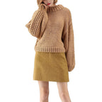 Damen Grobstrickpullover mit weitem Schnitt und Oversized-Ärmeln R&B