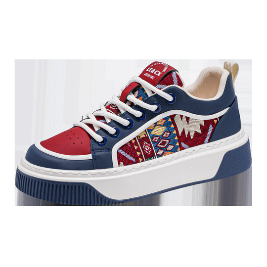 Damen modische Sneakers mit farbenfrohem Ethno-Muster und dämpfender Sohle R&B