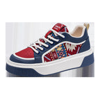 Damen modische Sneakers mit einzigartigem Ethno-Design und bequemer Plattformsohle R&B