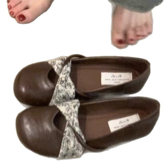 Damen Ballerinas mit floralem Riemendesign und komfortablem Fußbett R&B
