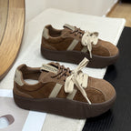 Damen Sneakers mit dicker Profilsohle und weichem Wildleder-Obermaterial R&B