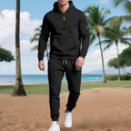 Herren Freizeit-Sweatset mit praktischen Taschen und Kordelzug R&B