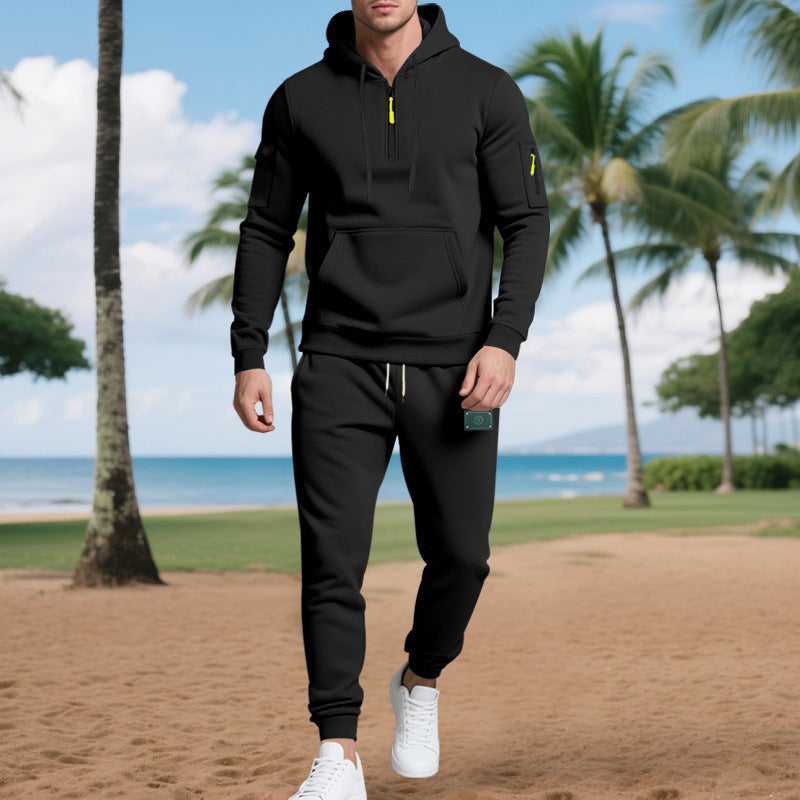 Herren Freizeit-Sweatset mit praktischen Taschen und Kordelzug R&B