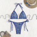 Damen Triangel-Bikini mit verstellbaren BindR&Bändern und floralem Print R&B