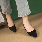 Damen elegante Ballerinas mit modischem Leopardenmuster und Absatz R&B