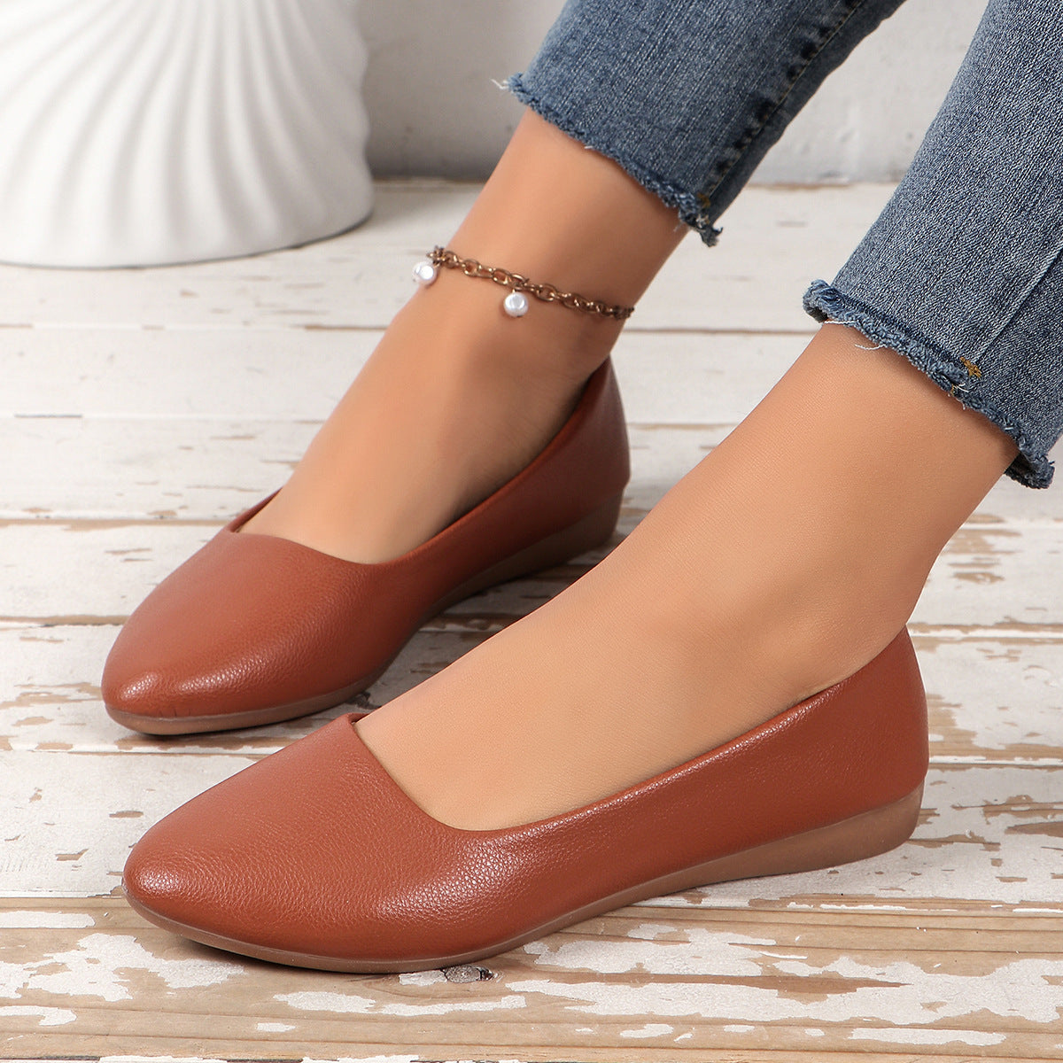 Damen Elegante Ballerinas mit zeitlosem Design und weichem Obermaterial R&B