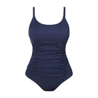 Damen Einteiler Badeanzug mit eleganter Raffung R&B