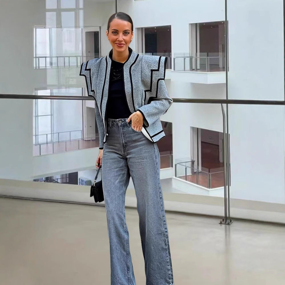 Damen Modische Jacke mit auffälligem Design R&B