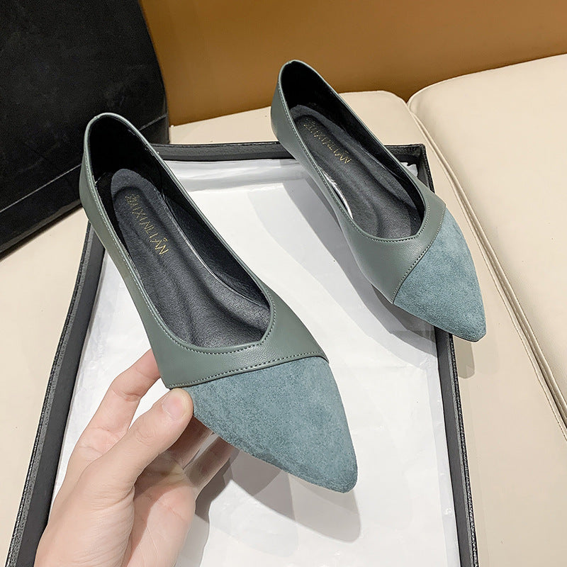 Damen elegante Ballerinas mit spitzem Zehenbereich R&B