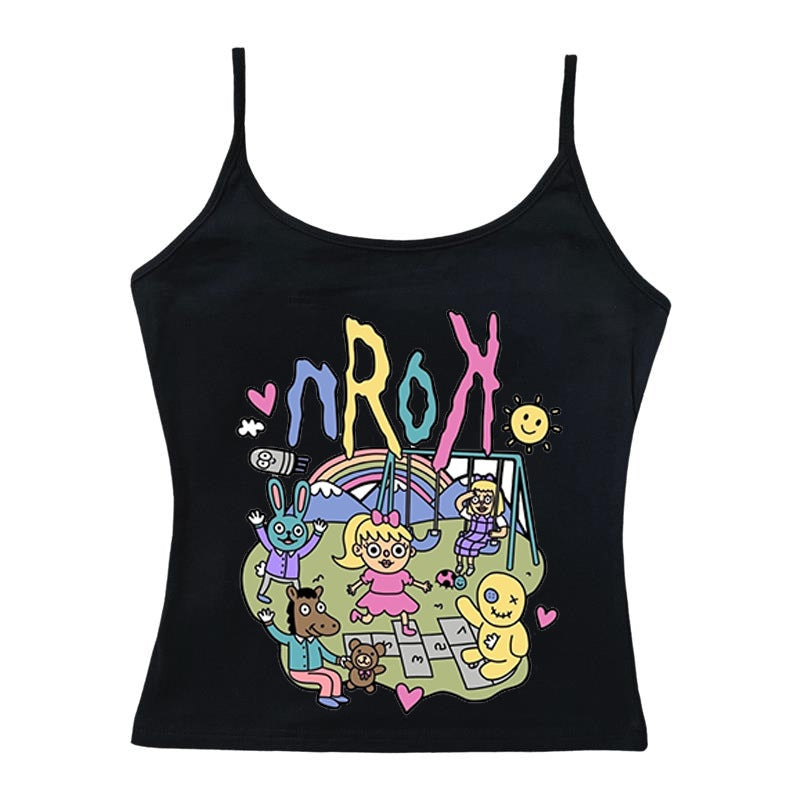 Damen Kurzarm T-Shirt mit verspieltem Grafiken-Design R&B