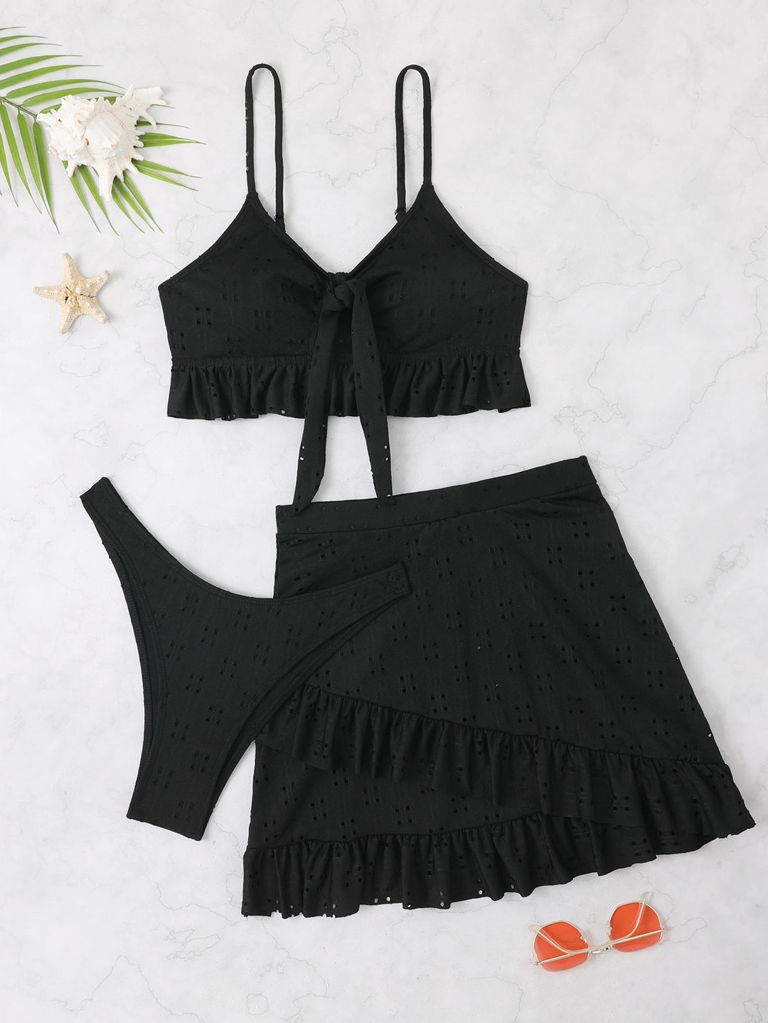 Damen Bikiniset mit Rüschendetails R&B