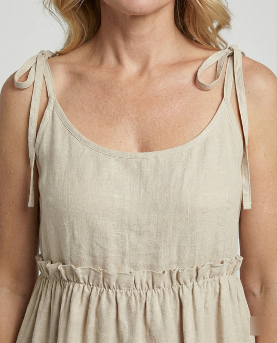 Damen Babydoll Sommerkleid mit Trägern