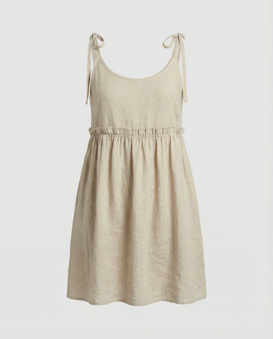 Damen Babydoll Sommerkleid mit Trägern