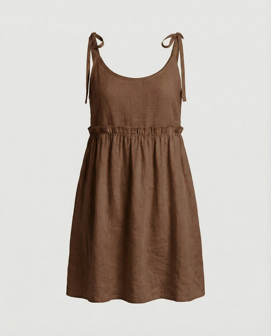 Damen Babydoll Sommerkleid mit Trägern
