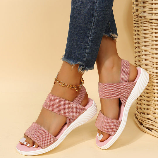 Damen Komfortable Zehentrenner-Sandalen mit verstellbaren Riemen R&B