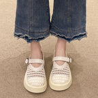 Damen Komfortable Clogs mit trendy Netzdesign und modischer Schnalle R&B