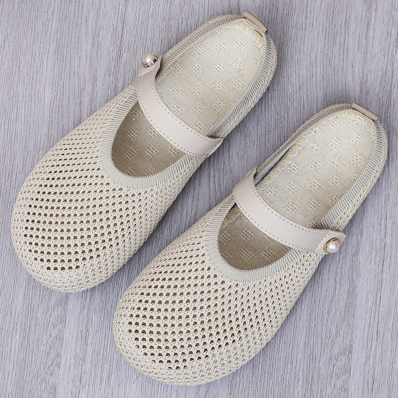 Damen Bequeme und atmungsaktive Freizeitschuhe mit elastischem Riemen R&B