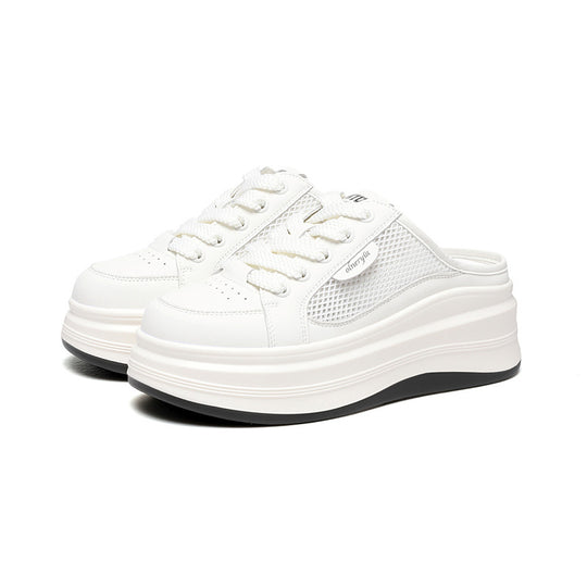 Damen Bequeme Plateau-Sneaker mit atmungsaktiver Mesh-Oberfläche R&B