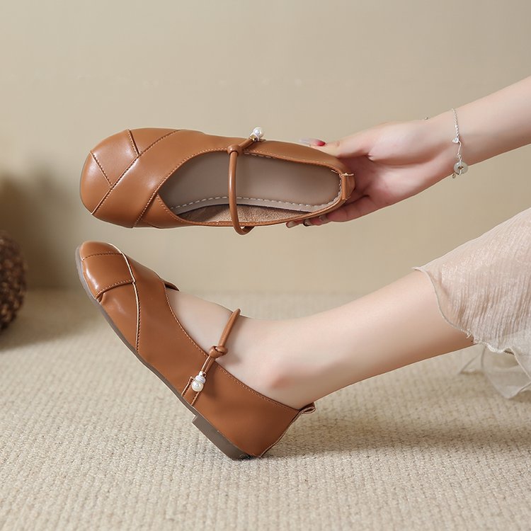 Damen Ballerinas mit dekorativem Riemen R&B