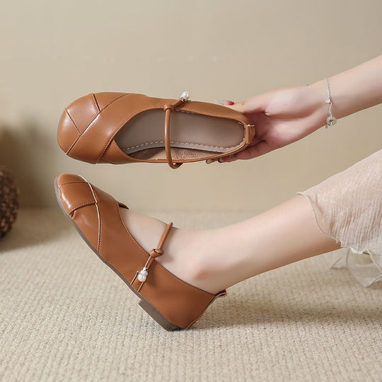 Damen Ballerinas mit dekorativem Riemen R&B