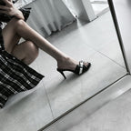 Damen Elegante Absatzpantoletten mit schickem Kettendetail R&B