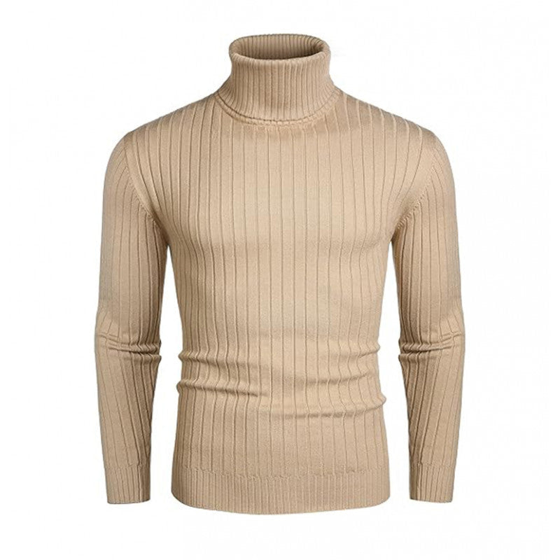 Herren Hochwertiger Rollkragenpullover mit feiner Rippenstruktur R&B