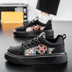 Damen modische Sneakers mit einzigartigem Ethno-Design und bequemer Plattformsohle R&B