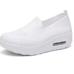 Damen bequeme Slip-On Sneakers mit atmungsaktiver Obermaterialstruktur R&B