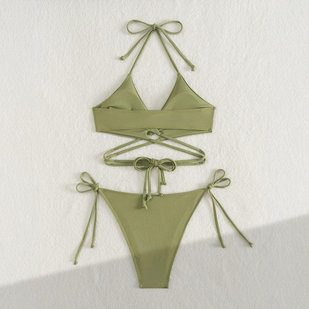 Damen raffinierter und verstellbarer Triangel-Bikini R&B