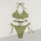 Damen raffinierter und verstellbarer Triangel-Bikini R&B