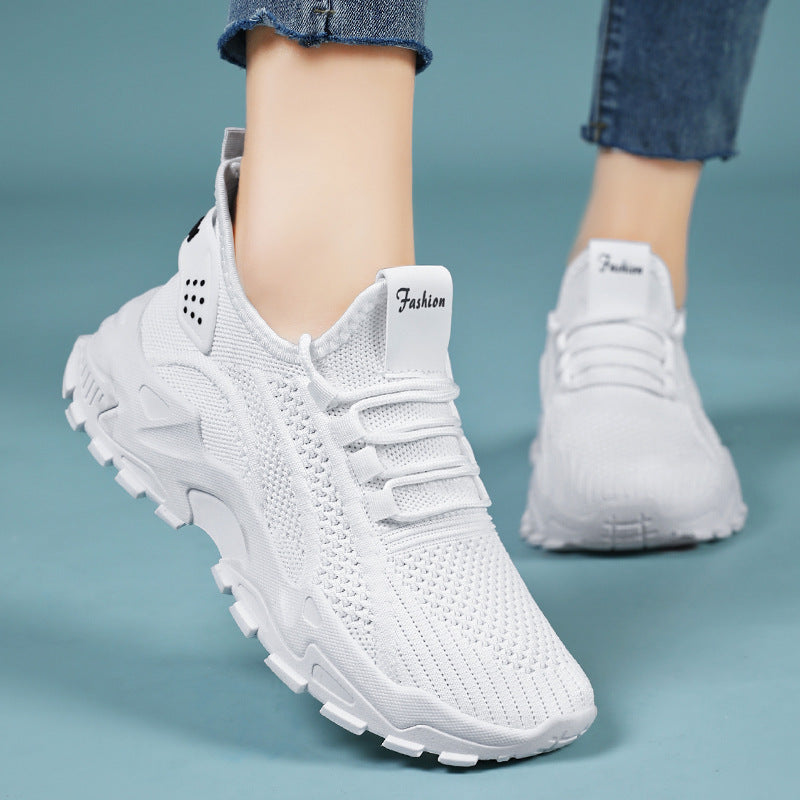 Damen Laufend sportive Sneakers mit atmungsaktivem Mesh-Obermaterial und rutschfester Sohle