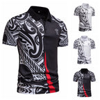 Herren Poloshirt mit modernem grafischen Design und atmungsaktiven Eigenschaften