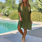 Damen Leichtes Hemdblusenkleid aus luftiger Baumwolle mit Knopfdetails R&B