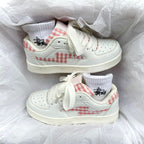 Damen Sneaker im modernen Karomuster mit strapazierfähiger Sohle R&B