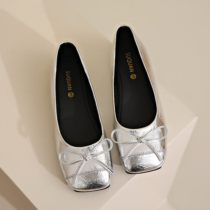 Damen Ballerinas mit dekorativem Schleifenverschluss und elegantem Design R&B