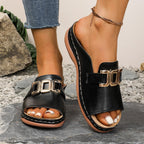 Damen Elegante Mules mit modischem Goldakzent und komfortablem Fußbett R&B