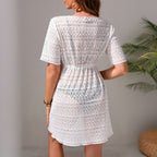 Damen luftige Häkel-Strandkleid R&B