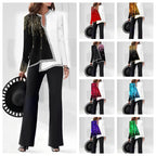 Damen Elegante Statement-Jacke mit asymmetrischem Schnitt und funkelnden Details R&B